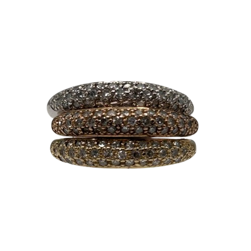 Trio de bagues 3 ors avec diamants