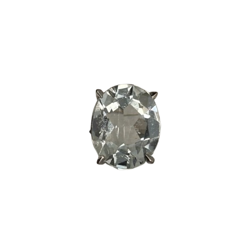 Bague Empierrée Aigue Marine Or Blanc 18K