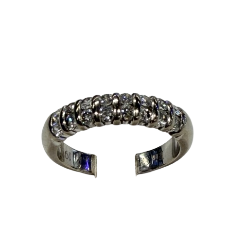 Bague en diamants en or gris 18k Taille-54