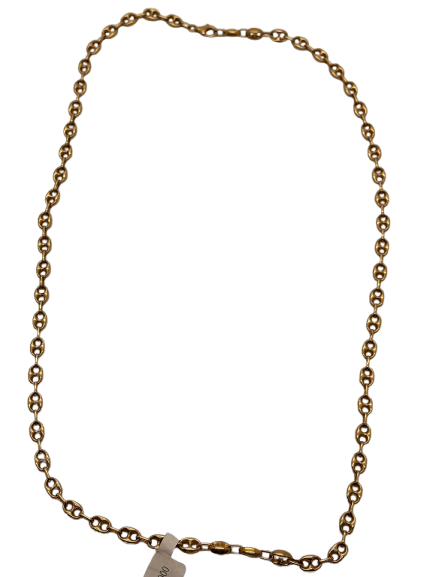 Collier Sautoir Grain de Café en Or Jaune 18K 28.60 Grs