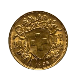 Pièce de 20 Francs Suisse en Or Jaune 1935