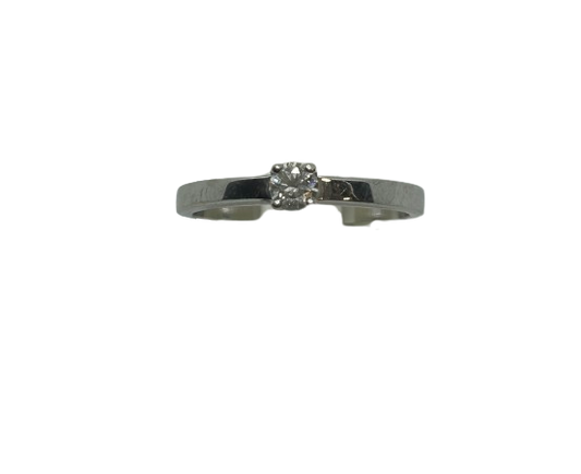 Bague Solitaire Or Blanc 18K 2.69 Grs