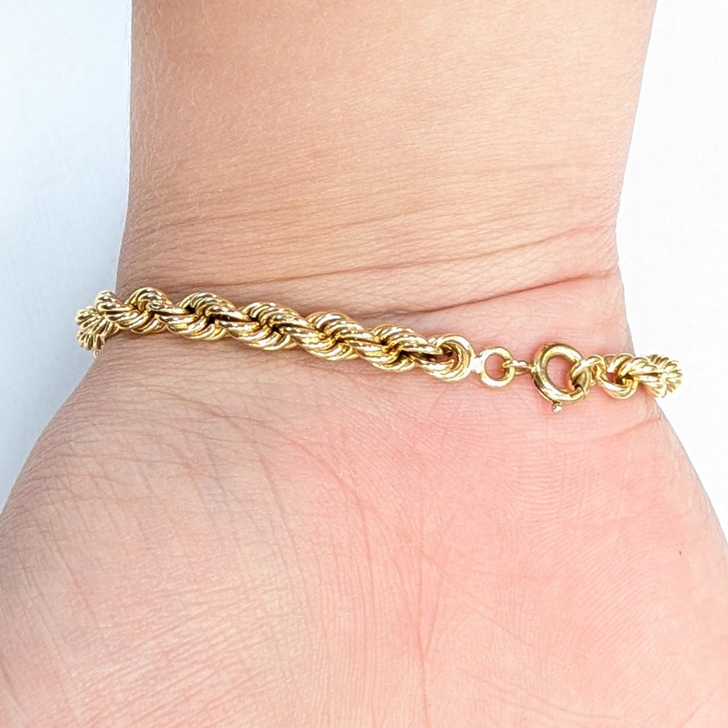 Bracelet en Or Jaune 18K Maille Torsadé 5.99 Grs