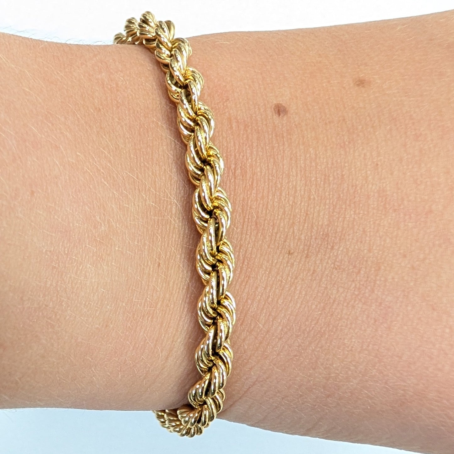 Bracelet en Or Jaune 18K Maille Torsadé 5.99 Grs