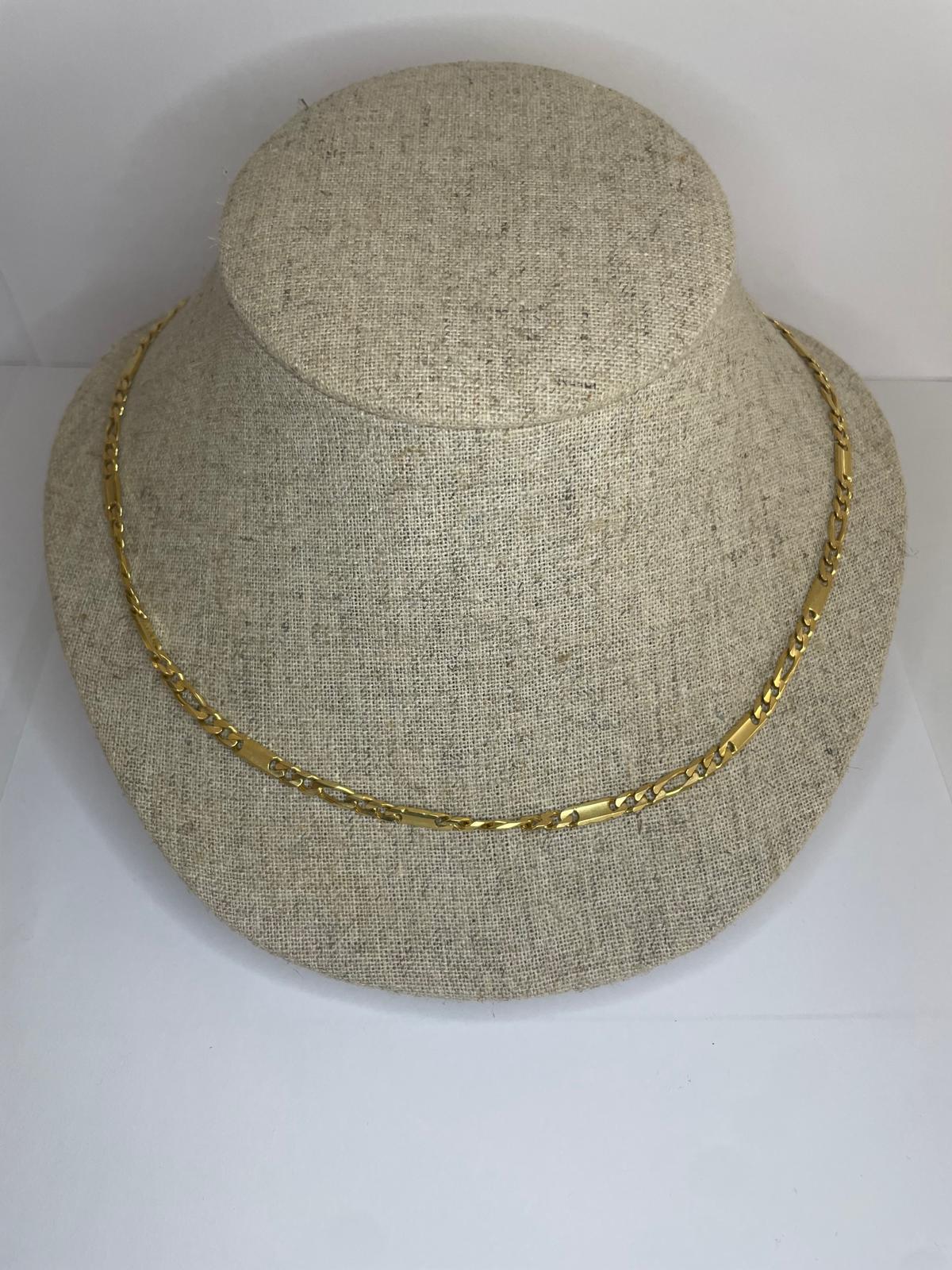 Collier en or jaune figaro 18K 22.8 Grs