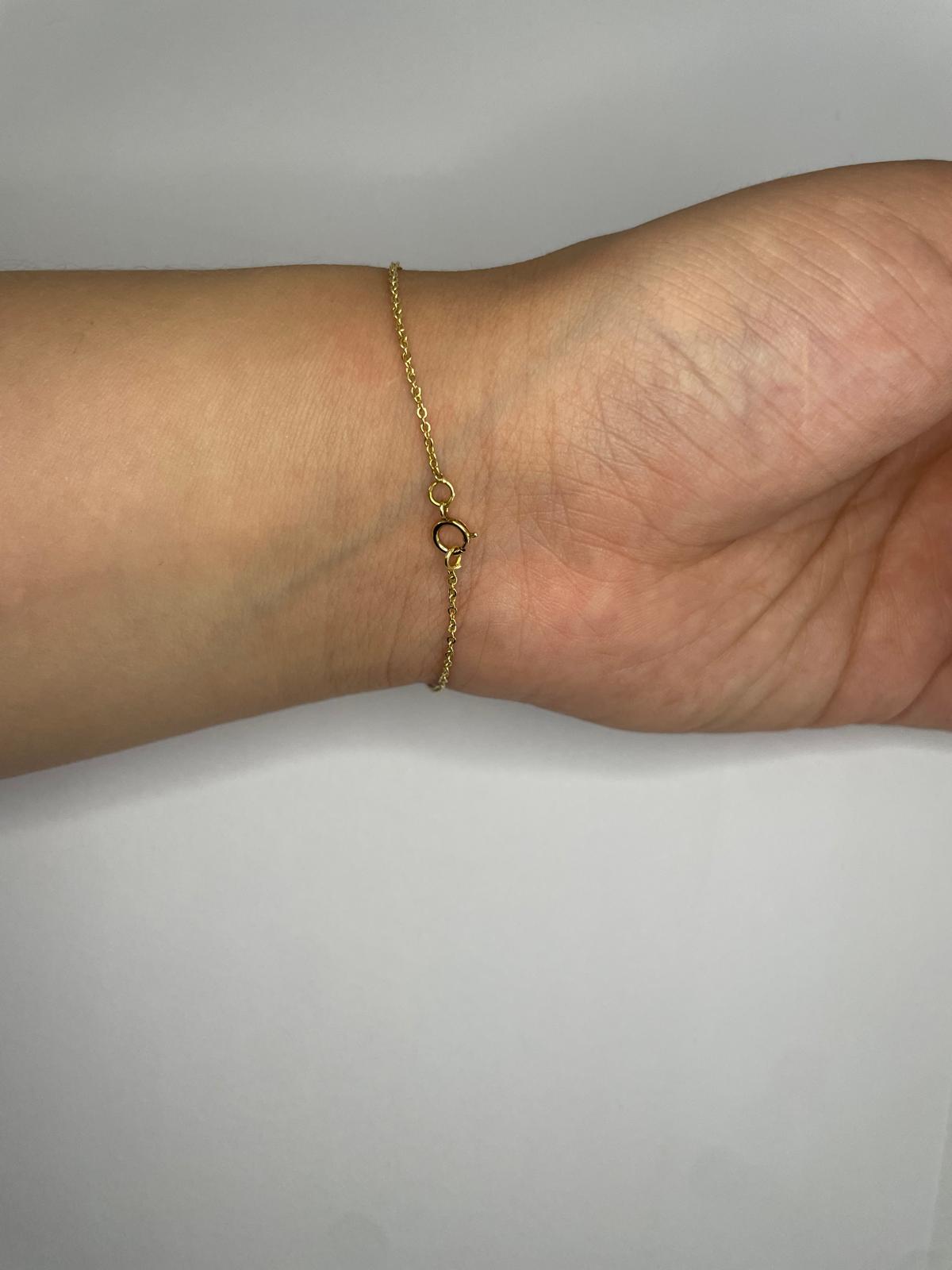 Bracelet chaîne fine en or jaune 18K 2.46 Grs