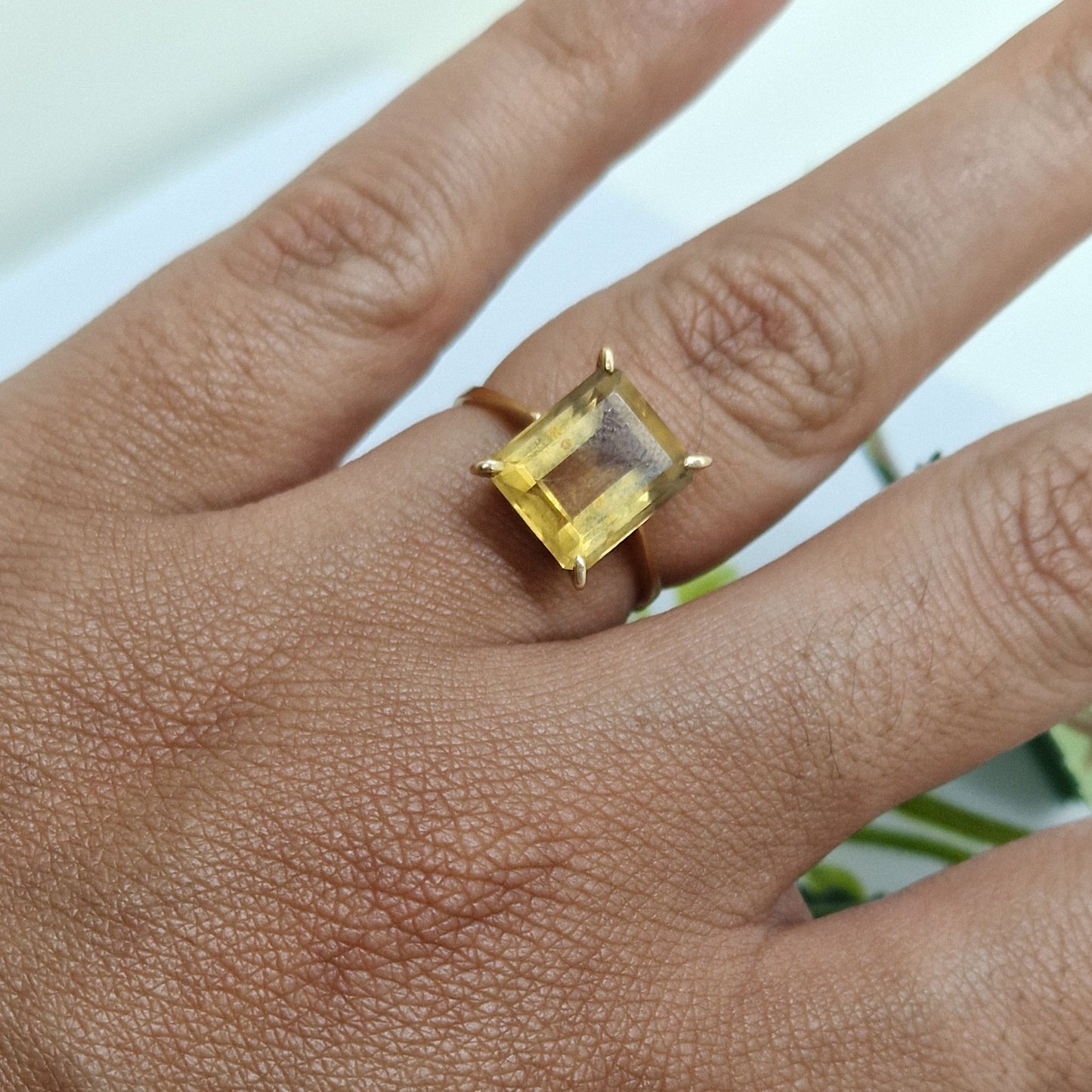Bague en OR Jaune 18K Taille-52