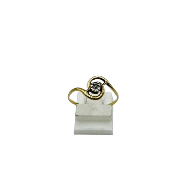 Solitaire en Or Jaune 18K taille-57