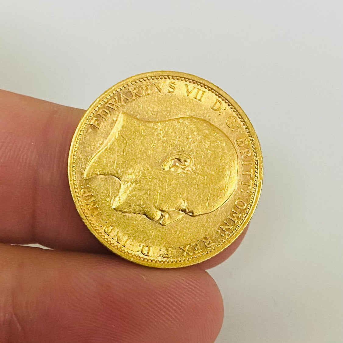 Pièce en or Edward VII de 1904 en très bon état