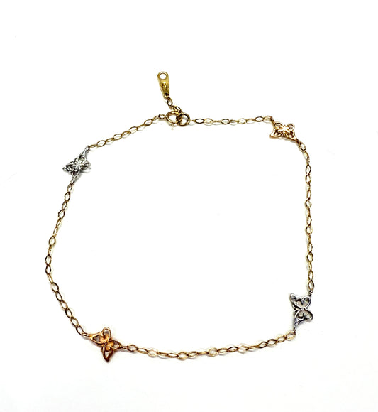 Bracelet chaîne de cheville en or 18k 2.43 Grs