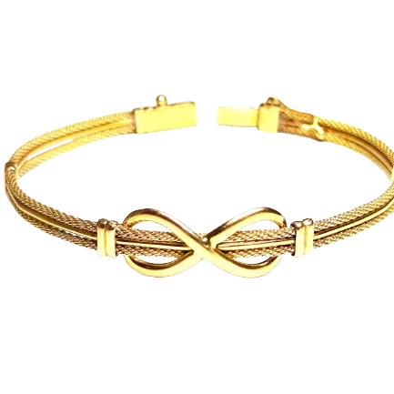 Bracelet Jonc Fantaisie en Or Jaune 18k 10.74 Grs