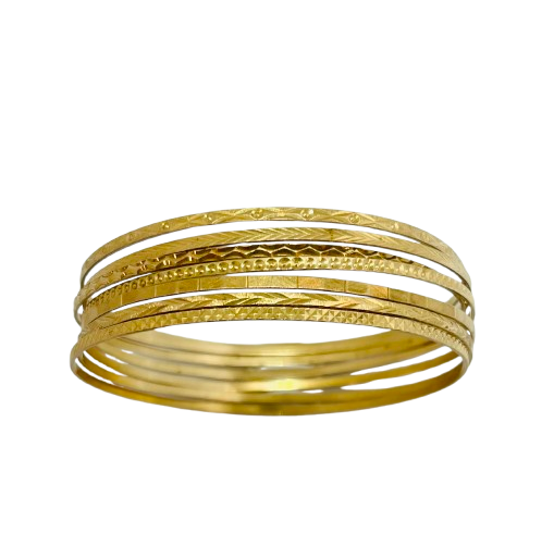 Bracelet Jonc Semainier en Or Jaune 18K 29.64 Grs