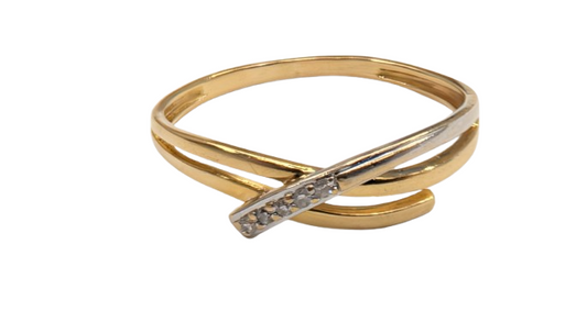 Bague en Or Jaune 18K Taille-55