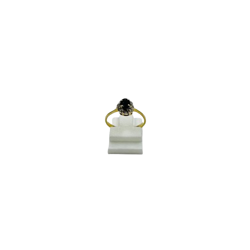 Bague Marguerite en or jaune 18 K avec diamants - 2.05 Grs