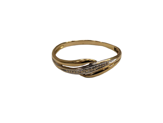 Bague Alliance en Or Jaune 18K Taille-55