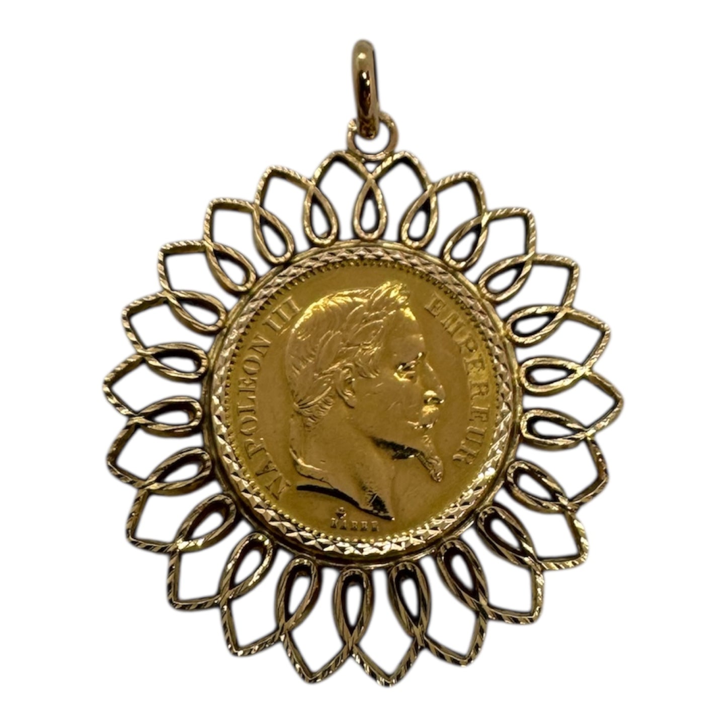 Pendentif pièce en Or Jaune 18k 10,50grs