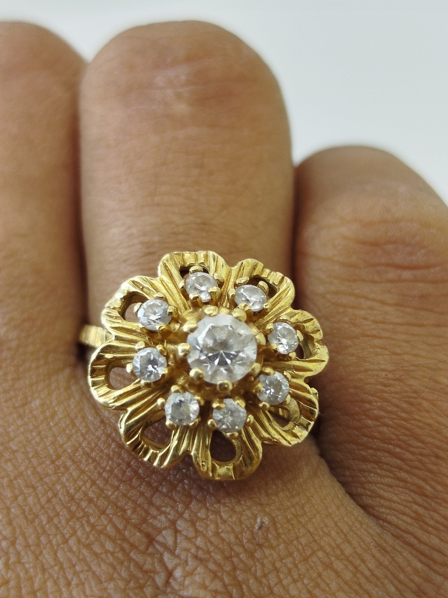 Bague chou en Or jaune 18K 4.58 Grs - Taille 61