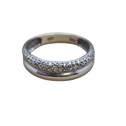 Bague Demi Tour Or Blanc 18 Carats Sans Pierres - 3.35 Grs
