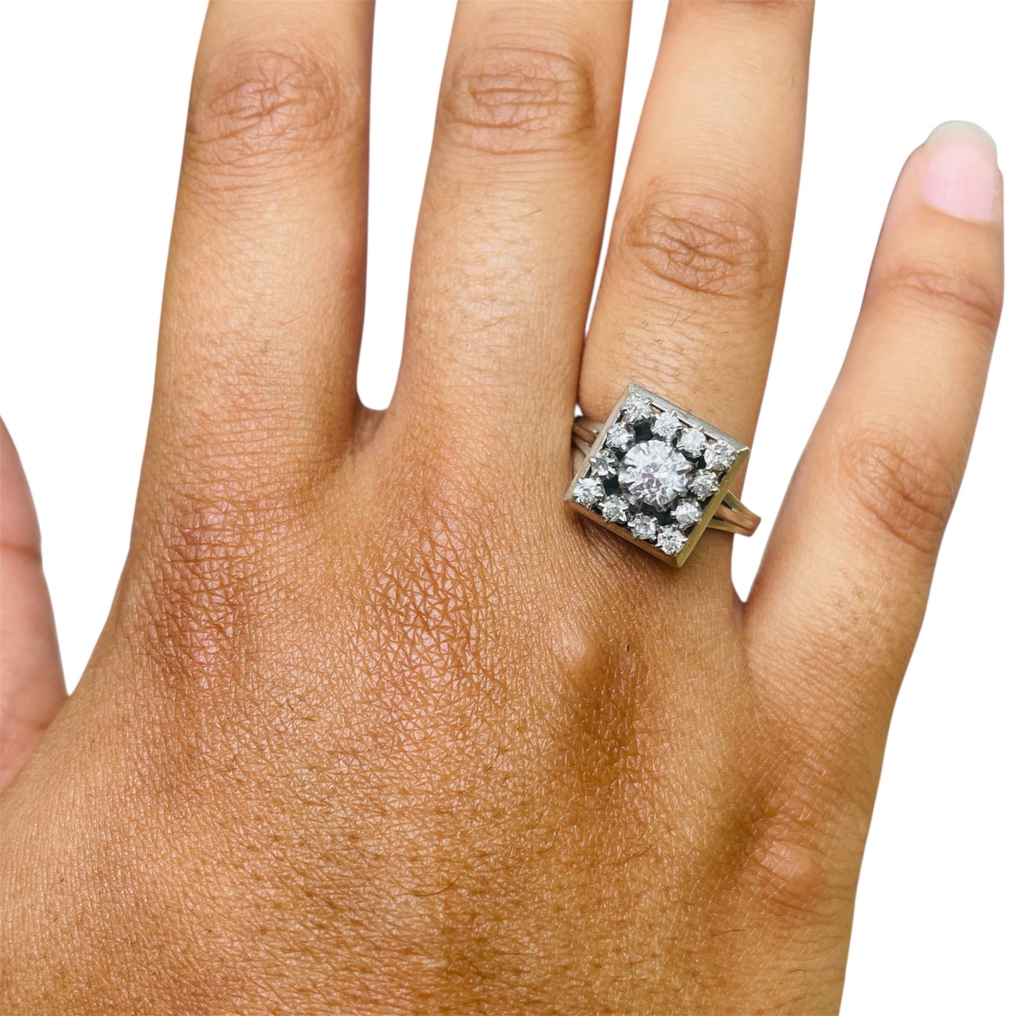 Bague Chou en Or Blanc 18K Taille-55