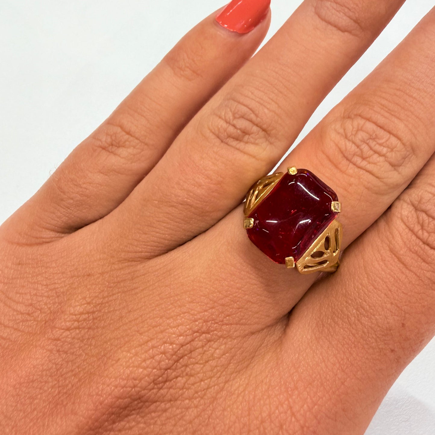 Bague en or jaune 18k Taille-56