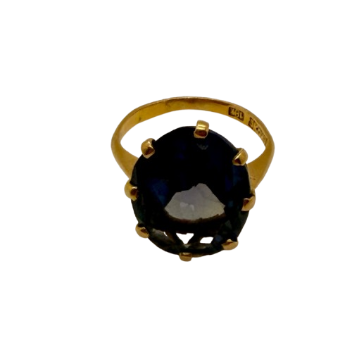Bague en Or Jaune et Améthyste 18K -Taille 51