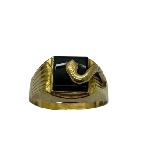 Chevalière en or jaune 18K Taille-58