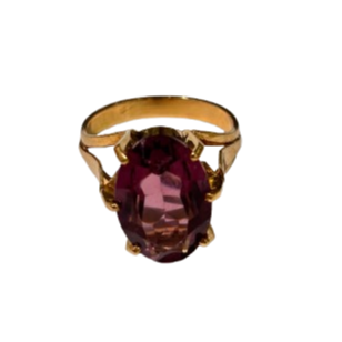 Bague Améthyste en Or Jaune 18 Carats  - T 56