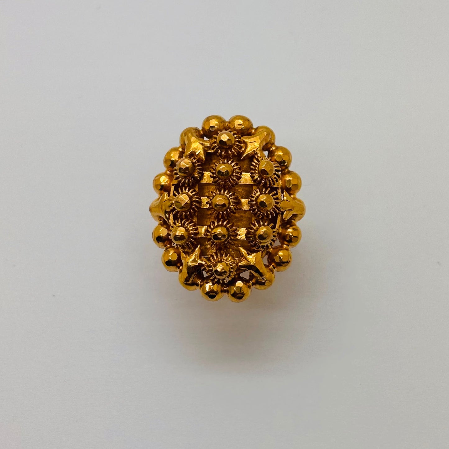 Bague ancienne en Or Jaune 22K 9.23 Grs Taille 51