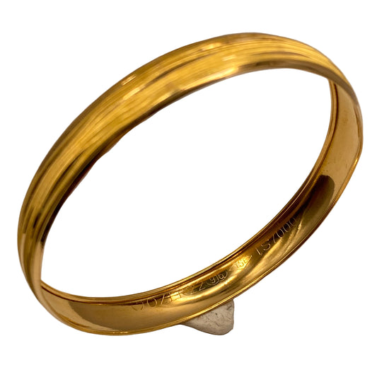 Bracelet Jonc Ciselé en Or Jaune 22K - 9.35g