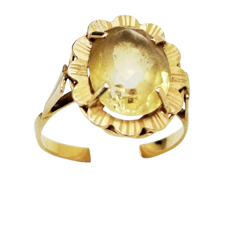 Bague en Or Jaune 18K - Taille 57