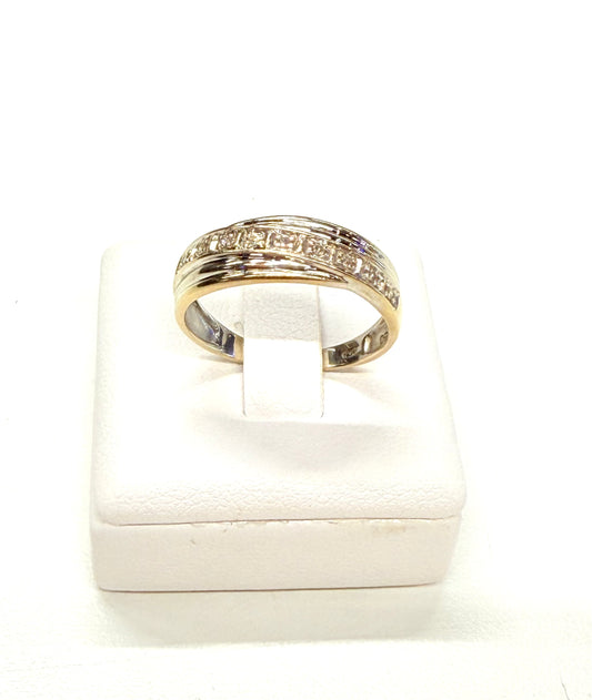 Bague en Or Blanc et Diamants 18k - Taille 52