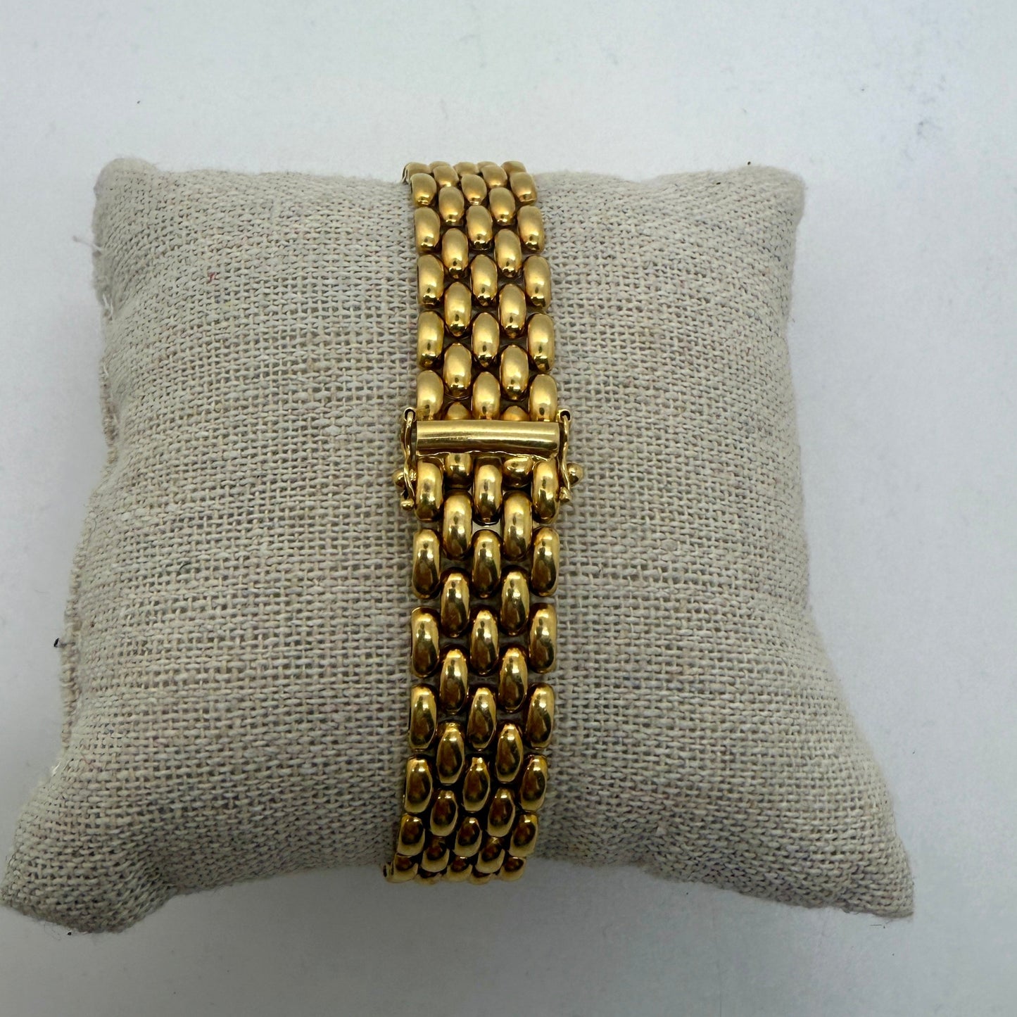 Bracelet Vintage Maillon Grain de Riz en Or Jaune 750/1000 - 22.36 Grs