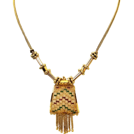 Collier Princesse Fantaisie en Or Jaune 22 carats 12.73 Grs