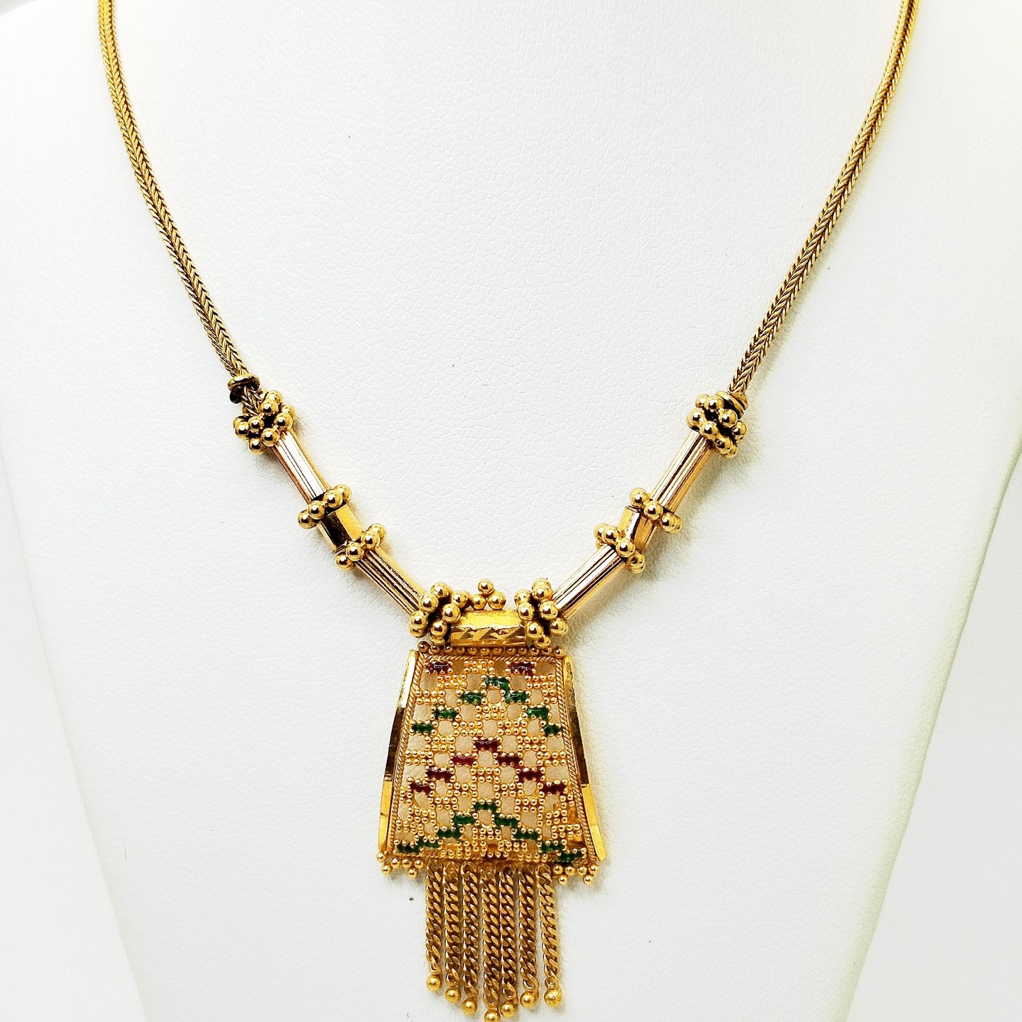 Collier Princesse Fantaisie en Or Jaune 22 carats 12.73 Grs