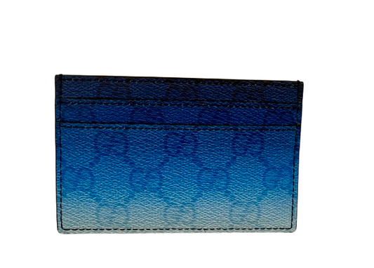 Porte-cartes Gucci Chroma bleu monogram - Comme Neuf