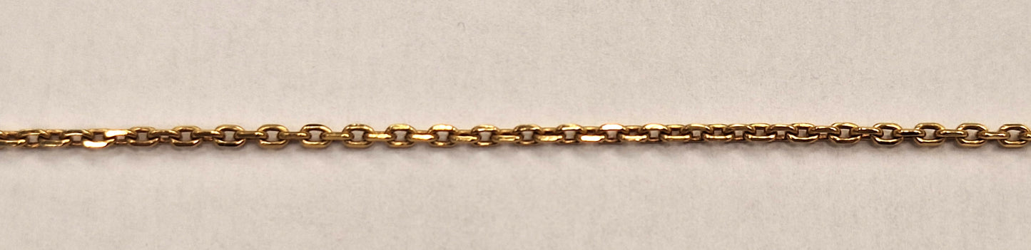 Collier Princesse Or Jaune 18K avec Anneau Ressort
