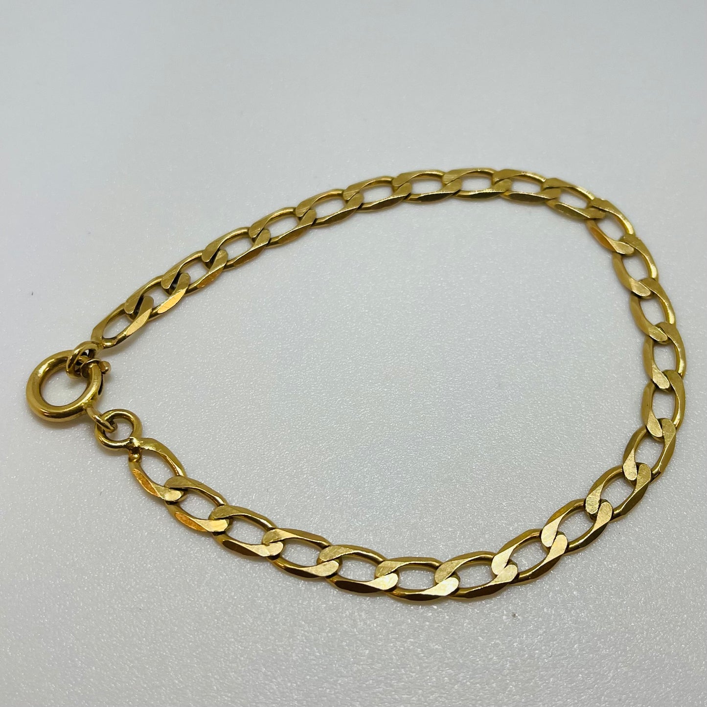 Bracelet Gourmette en Or Jaune 18K 9.60 Grs