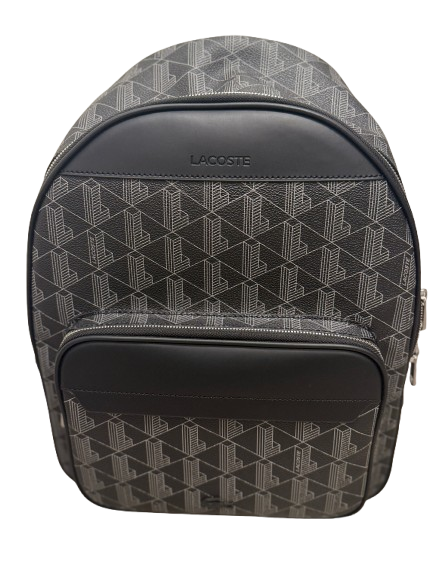 Sac à dos Monogram Lacoste The Blend – Coloris Noir et Gris