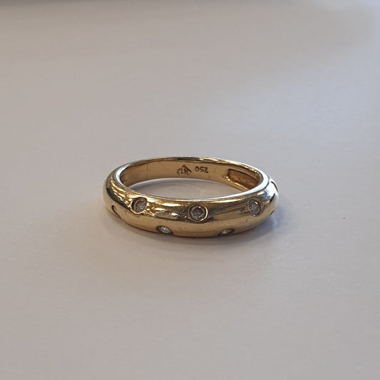 Bagues Fantaisie en  Or Jaune 18 K avec Diamants - 4.85 Grs