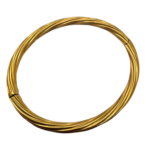 Bracelet Jonc Or Jaune 18K Tête d'Aigle - 16.59 Grs