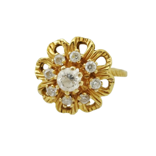Bague chou en Or jaune 18K 4.58 Grs - Taille 61