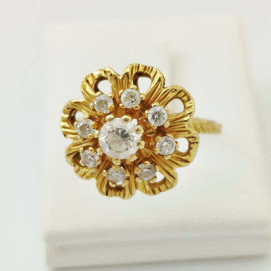 Bague chou en Or jaune 18K 4.58 Grs - Taille 61