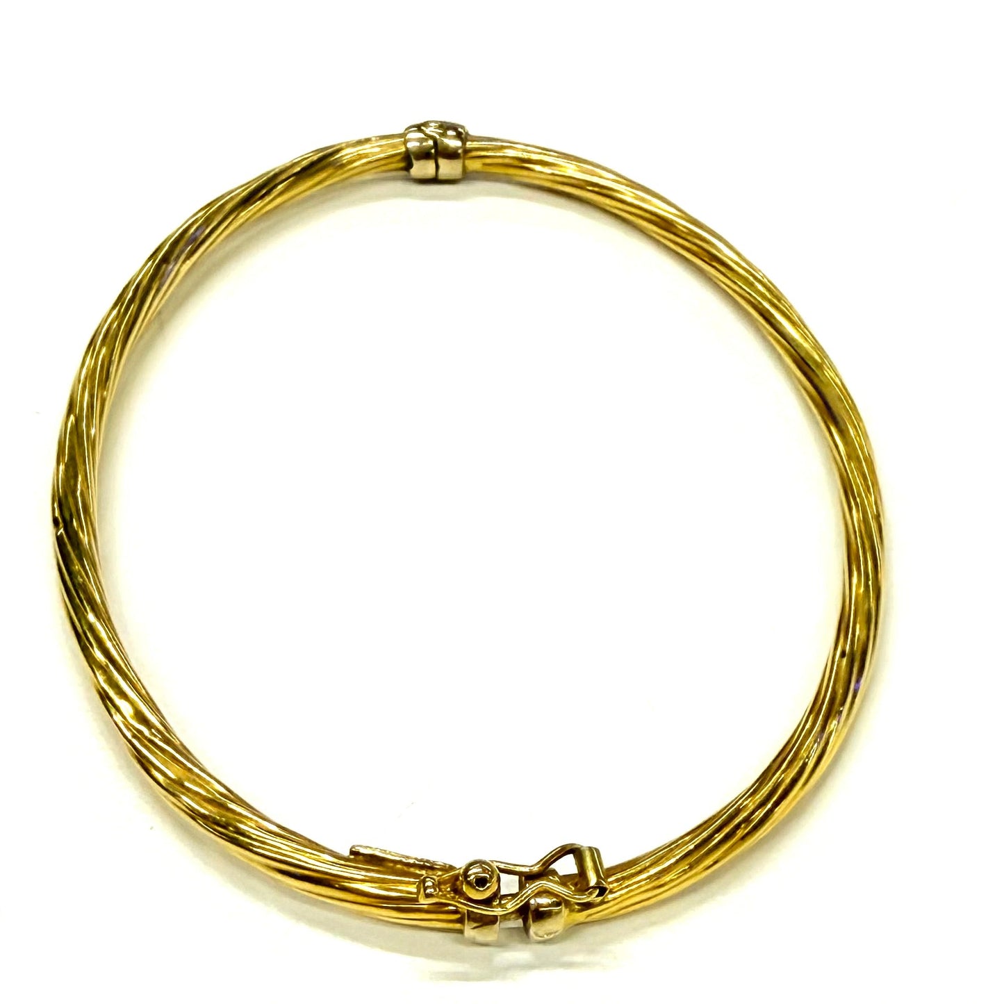 Jonc torsadé en Or Jaune 18K 4.20 Grs