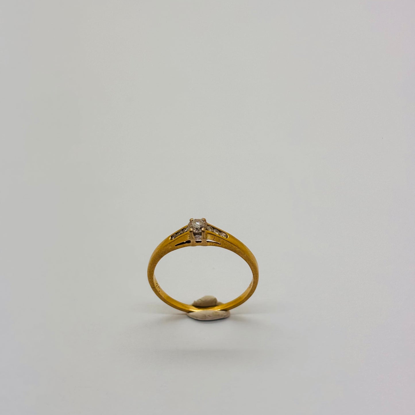 Bague solitaire en or jaune 18K Taille-54