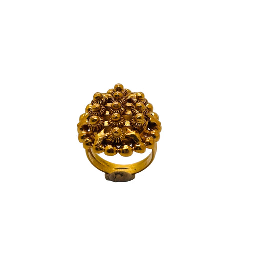 Bague ancienne en Or Jaune 22K 9.23 Grs Taille 51