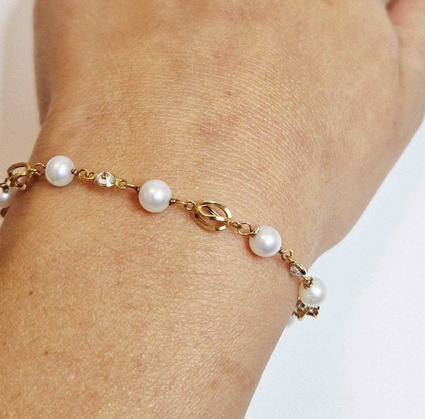 Bracelet Maillons Fantaisie en Or Jaune 18K 3.83grs