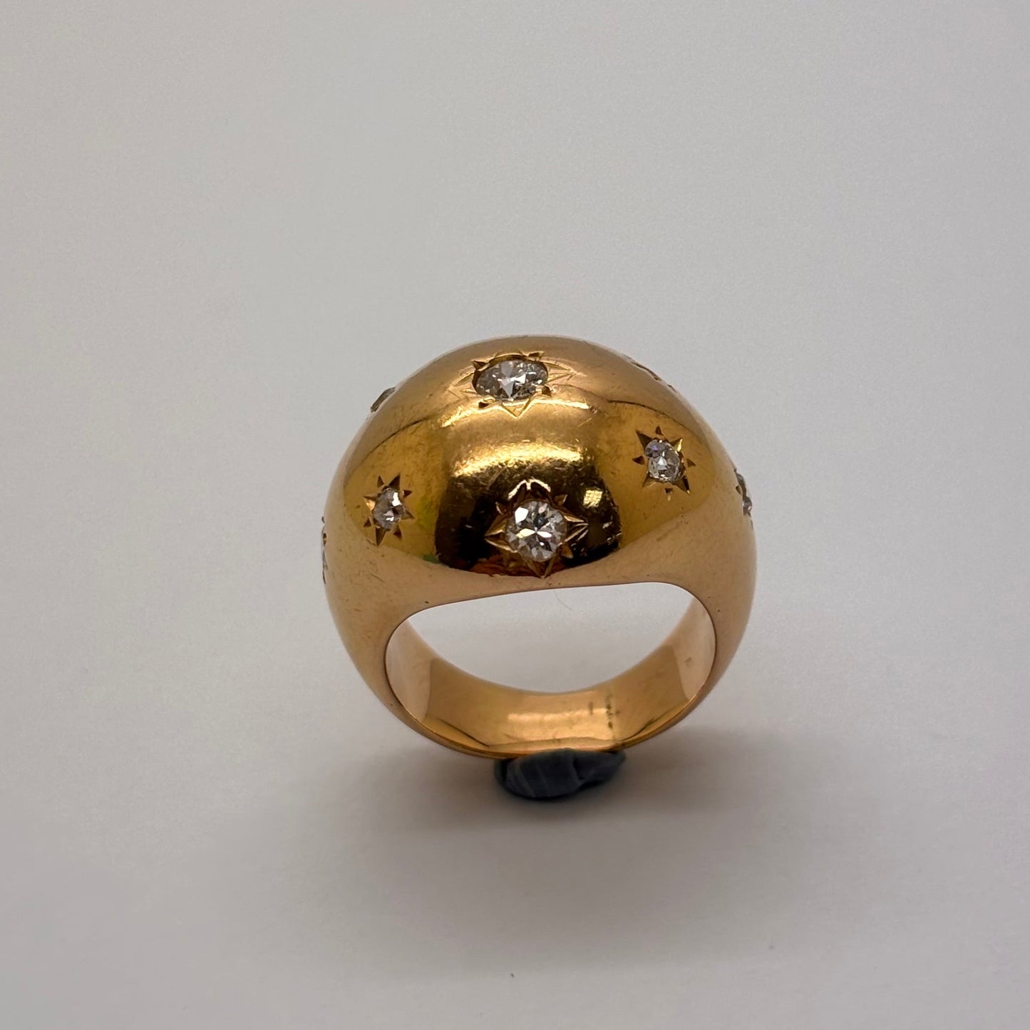 Chevalière en or 18K avec diamants Taille-53