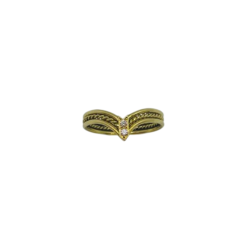 Bague en or jaune 18K Taille-50