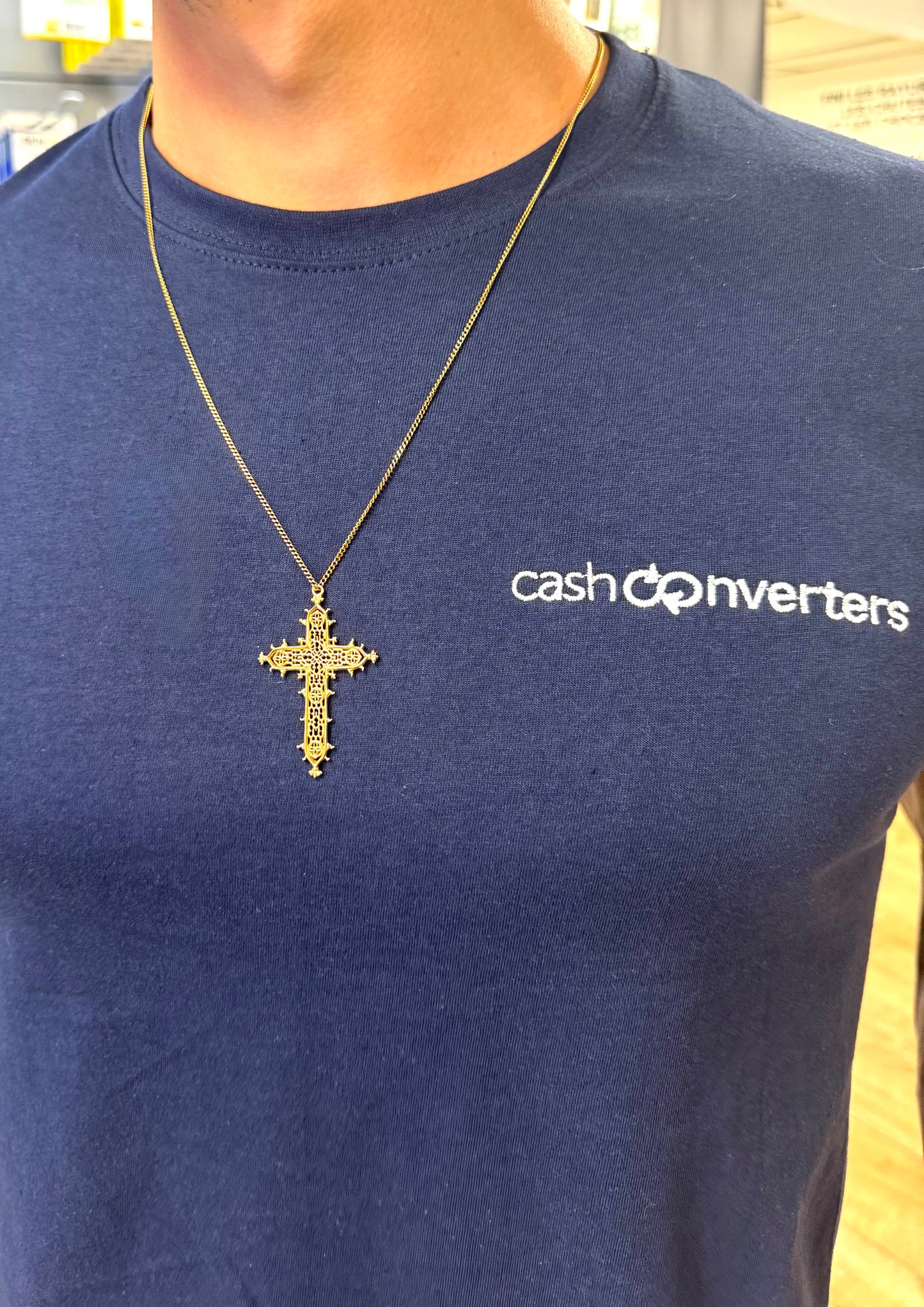 Pendentif Croix en Or Jaune 18K 4.75 Grs