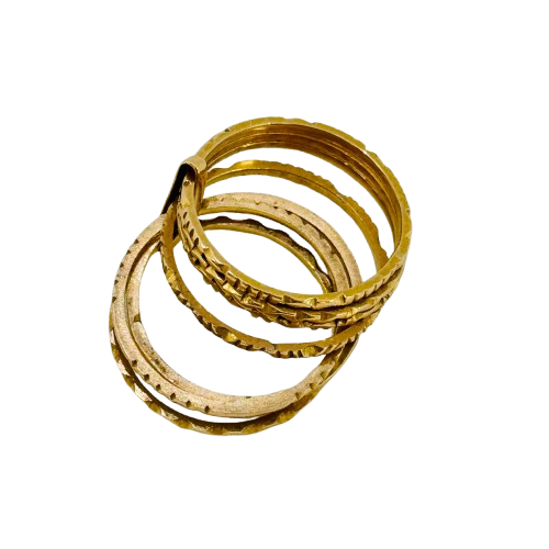Bague Semainier en Or Jaune 18 K - T 52